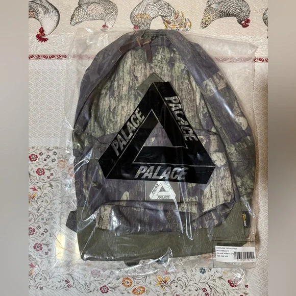 PALACE CORDURA TRI-BACKPACK Camo Forest DPM Graphic Print Tri-Ferg Patch Logo